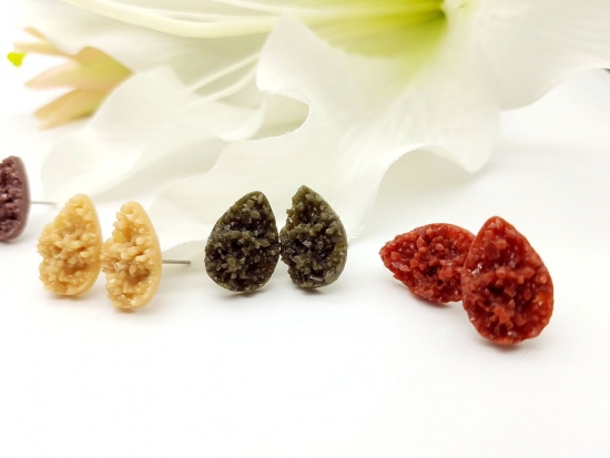 Preview: Krater Tropfen Ohrstecker